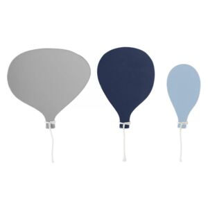 Drevené vešiačiky Balloon Blue - set 3ks (kód AHOJLETO19 na -20 %)