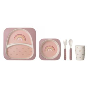 Detský bambusový riad Rose (kód TYZDEN na -20 %)