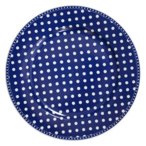 Porcelánový obedový tanier Dots Dark Blue
