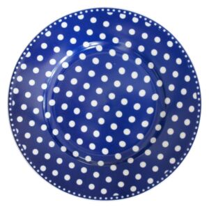Porcelánový dezertný tanier Dots Dark Blue