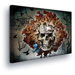 Obraz na plátne - Skull in Black 60x40 cm