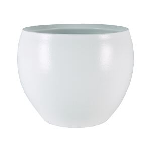 Kvetináč keramický INDOOR POTTERY Pot CRESTA, 17/13 cm, biela