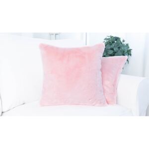 XPOSE ® Kožešinový povlak na polštář COZY - růžová 40x40 cm