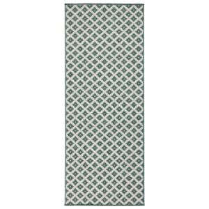 Zelený vzorovaný obojstranný koberec Bougari Nizza, 80 x 250 cm
