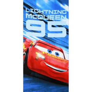 SETINO plážová bavlnená osuška chlapčenská - "McQueen" Cars - modrá - 70x140