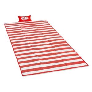 NILS CAMP Plážová deka s polštářkem NC1300 červená