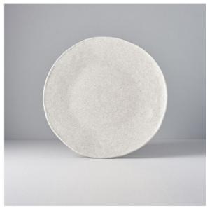 MIJ Okrúhly plytký tanier s nepravidelným okrajom Grey Crazed 27 cm