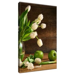 Obraz na plátne Biele tulipány 20x30cm 1364A_1S