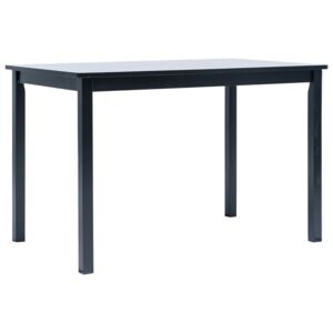 Jedálenský stôl čierny 114x71x75 cm masívne kaučukové drevo