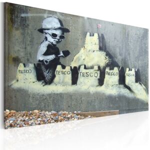 Obraz na plátne - Sand Castle (Banksy) 60x40 cm