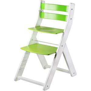 Wood Partner Detská rastúca stolička SANDY biela/zelená