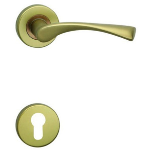 Dverové kovanie COBRA GIUSSY-R (F4) - WC kľučka-kľučka s WC sadou/F4 (bronzový elox)