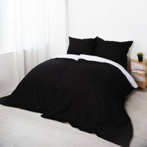 XPOSE® Bavlnené obliečky Renforcé na dve postele EVITA DUO - čierne/biele
