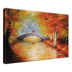Obraz na plátne Po jesennom moste 30x20cm 2437A_1T