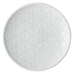 Biely keramický tanier Mij Star, ø 17 cm