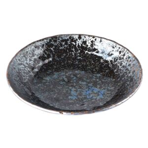 Čierno-sivý keramický hlboký tanier MIJ Pearl, ø 24 cm