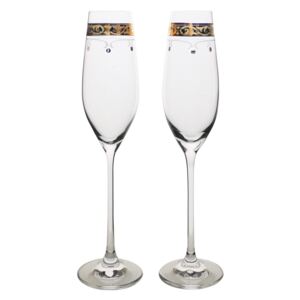 Swarovski poháre so zlatom na šampanské 210 ml (Royal Gold 210 ml)
