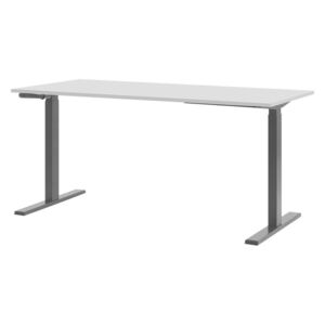 Písací stôl DESIRA II (160x72 cm) (sivá + čierna) (manuálne nastaviteľný). Vlastná spoľahlivá doprava až k Vám domov
