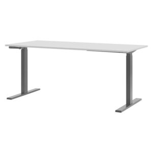 Písací stôl DESIRA II (180x80 cm) (sivá + čierna) (manuálne nastaviteľný). Vlastná spoľahlivá doprava až k Vám domov
