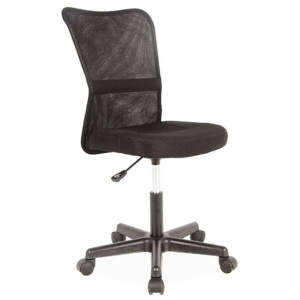 Kancelárska stolička ERGO, 74-86x41x41x43-53, čierna