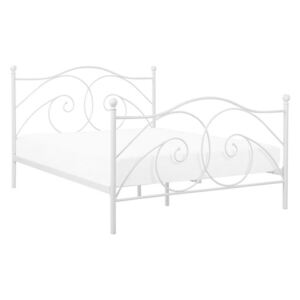 Manželská posteľ 140 cm DIROU (s roštom) (biela). Vlastná spoľahlivá doprava až k Vám domov
