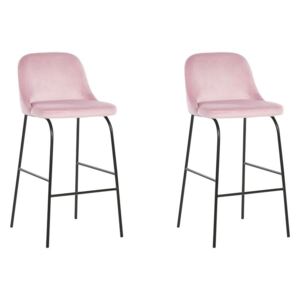 Set 2 ks. barových stoličiek NEKKE (ružová). Vlastná spoľahlivá doprava až k Vám domov