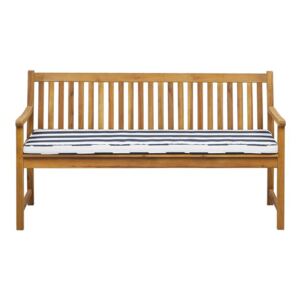 Záhradná lavica 160 cm VESTFOLD (drevo) (modrý podsedák). Vlastná spoľahlivá doprava až k Vám domov
