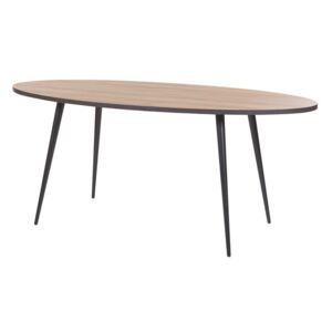 Jedálenský stôl OTTIO (tmavé drevo + čierna) (pre 6 osôb). Vlastná spoľahlivá doprava až k Vám domov