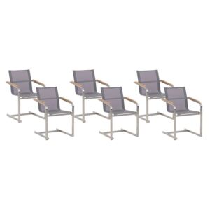 Set 6 ks. záhradných stoličiek COLSO (sivá). Vlastná spoľahlivá doprava až k Vám domov