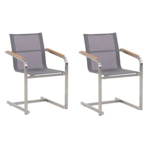 Set 2 ks. záhradných stoličiek COLSO (sivá). Vlastná spoľahlivá doprava až k Vám domov