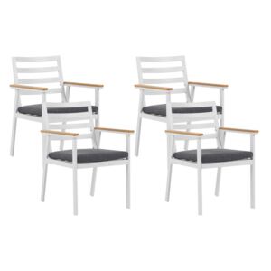 Set 4 ks. záhradných stoličiek COVELL (biela). Vlastná spoľahlivá doprava až k Vám domov