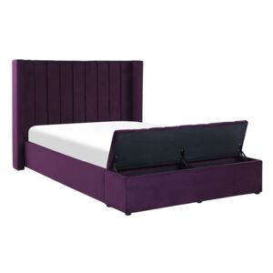 Manželská posteľ 140 cm NAIROBI (textil) (fialová) (s roštom). Vlastná spoľahlivá doprava až k Vám domov