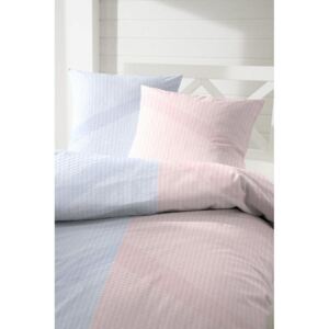 Seersucker obliečky, modro-ružová farba 135x200, 80x80