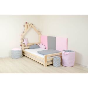 Dětská designová postel z masivu 160x80 cm DOMEČEK 2 bez šuplíku