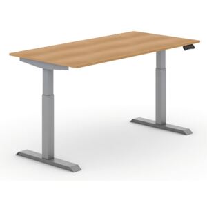 B2B Partner Výškovo nastaviteľný stôl, elektrický, 1600 x 800 mm, buk + Záruka 7 rokov