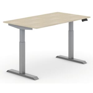 B2B Partner Výškovo nastaviteľný stôl, 1400 x 800 mm, dub + Záruka 7 rokov