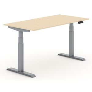 B2B Partner Výškovo nastaviteľný stôl, elektrický, 1600 x 800 mm, breza + Záruka 7 rokov