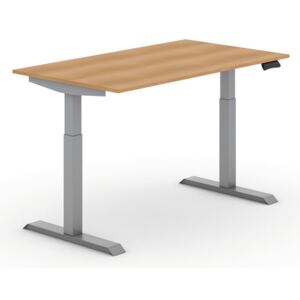 B2B Partner Výškovo nastaviteľný stôl, 1400 x 800 mm, buk + Záruka 7 rokov