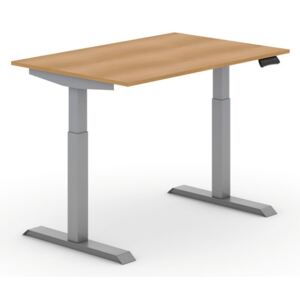 B2B Partner Výškovo nastaviteľný stôl, elektrický, 1200 x 800 mm, buk + Záruka 7 rokov