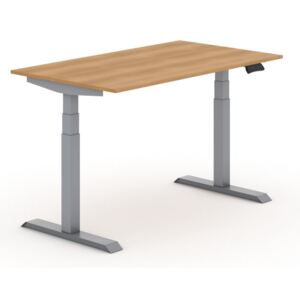 B2B Partner Výškovo nastaviteľný stôl, elektrický, 1400 x 800 mm, buk + Záruka 7 rokov