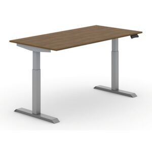 B2B Partner Výškovo nastaviteľný stôl, elektrický, 1600 x 800 mm, orech + Záruka 7 rokov