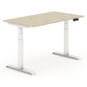 B2B Partner Výškovo nastaviteľný stôl, elektrický, 1200 x 800 mm, dub + Záruka 7 rokov