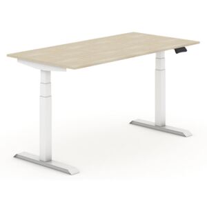 B2B Partner Výškovo nastaviteľný stôl, elektrický, 1400 x 800 mm, dub + Záruka 7 rokov