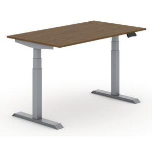B2B Partner Výškovo nastaviteľný stôl, elektrický, 1400 x 800 mm, orech + Záruka 7 rokov