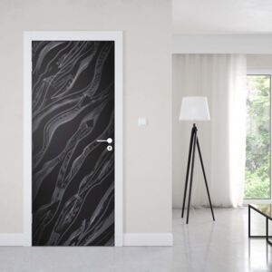 GLIX Fototapeta na dvere - 3D Abstract Black Texture