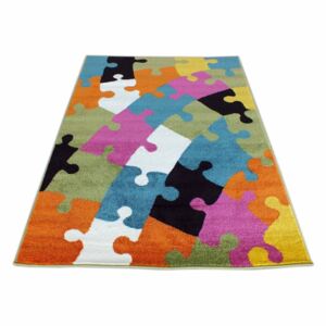 MAXMAX Dětský koberec Puzzle - multicolor