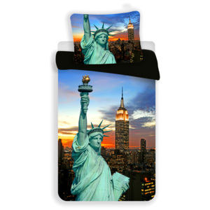 Jerry Fabrics Bavlnené obliečky New York night, 140 x 200 cm, 70 x 90 cm