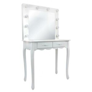Kozmetický stolík so zrkadlom Vintage, 140 x 40 x 80 cm