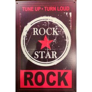 Ceduľa Rock Star 30cm x 20cm Plechová tabuľa