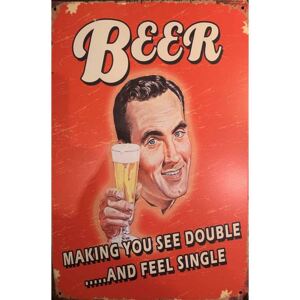 Ceduľa Beer 30cm x 20cm Plechová tabuľa
